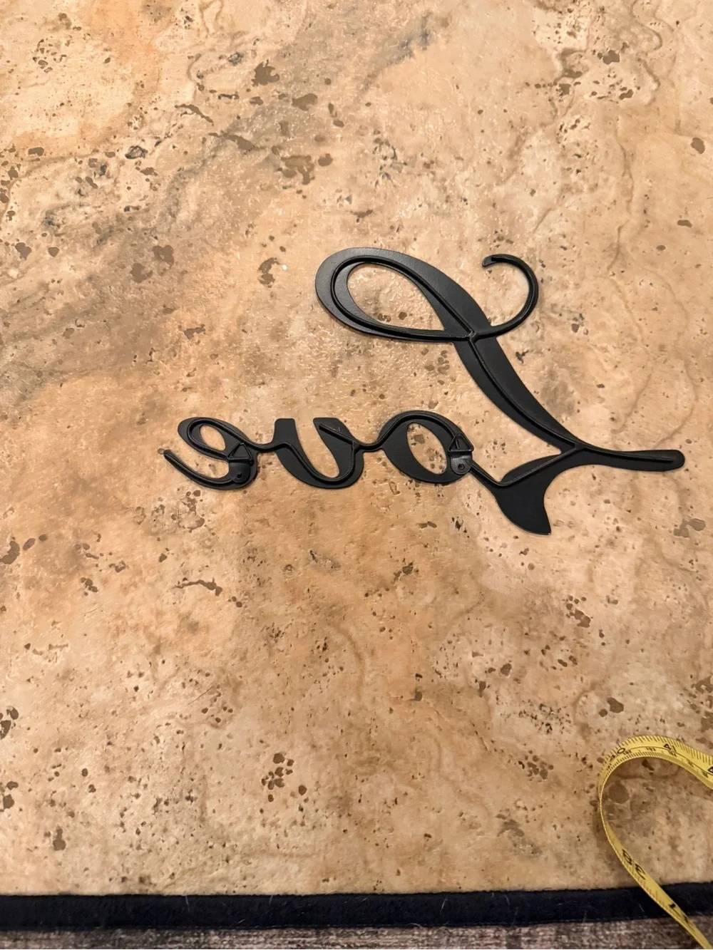 Love Script Wall Decor - Black